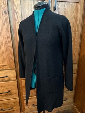 Nine West Black Knit Open Cardigan